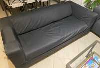 Ikea Klippan sofa czarna rozkładana   + biały pokrowiec gratis