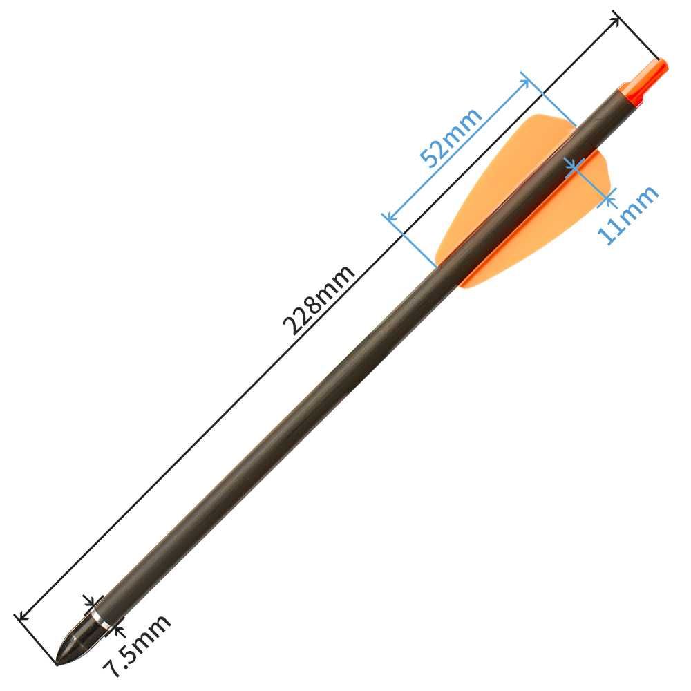 Bełty STRZAŁY KUSZY 7,5" 22 cm nowe wymienne groty