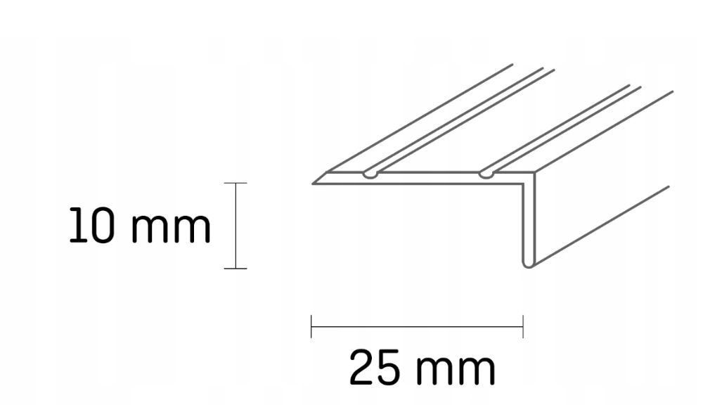 Listwa kątowa, progowa, schodowa 270 cm x 25 mm, dąb anderson