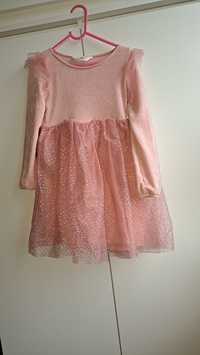 Nowa Sukienka -30% H&M dla dziewczynki różowa, tiulowa spódn 122-128cm