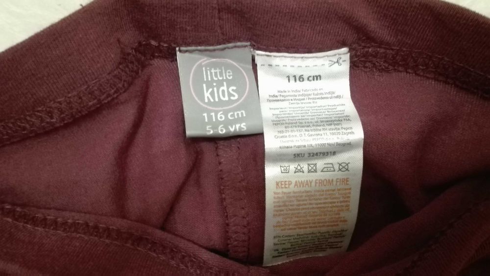 Długie getry (legginsy) Pepco w rozmiarze 110 dla dziewczynki - nowe
