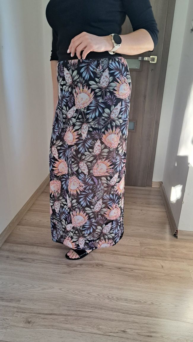 Spódnica długa H&M lekka, rozmiar 38