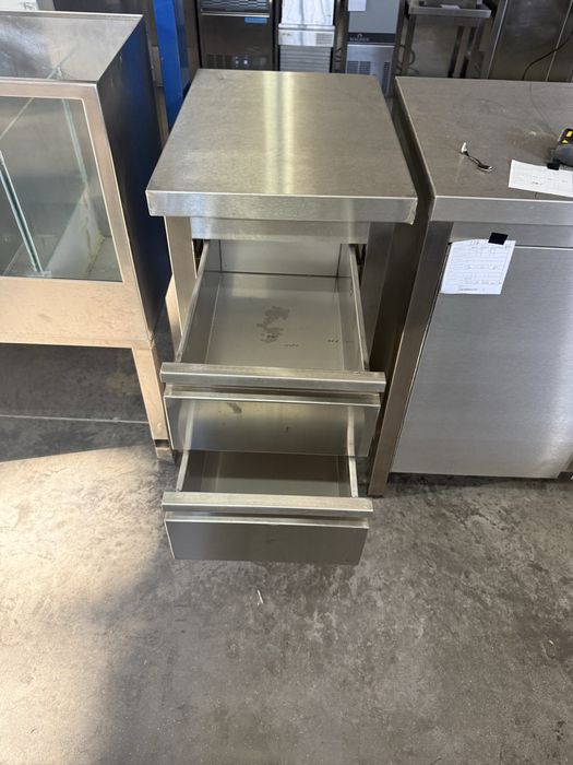 Bancada inox modulo de duas gavetas