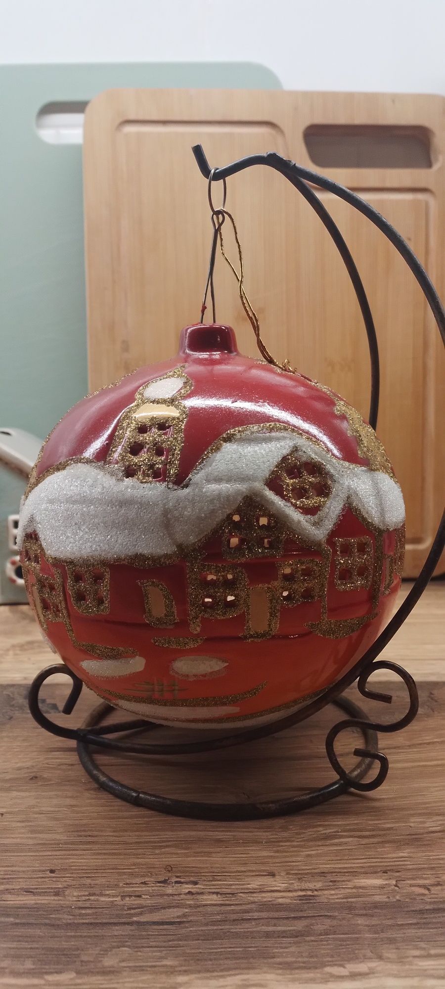 Lampion kulą świecznik