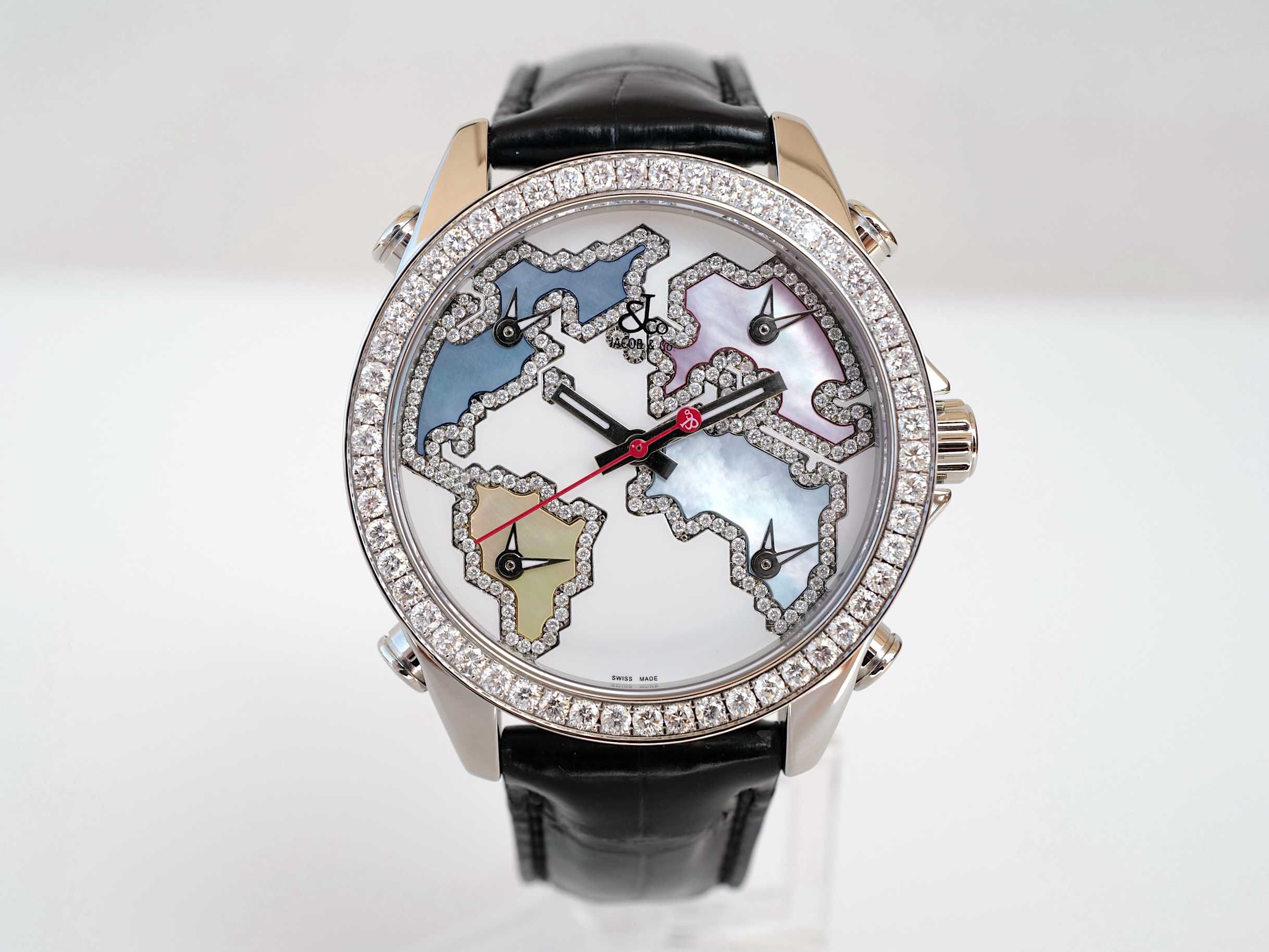 Jacob & Co. Five Time Zone World Is Yours MOP Diamond Dial