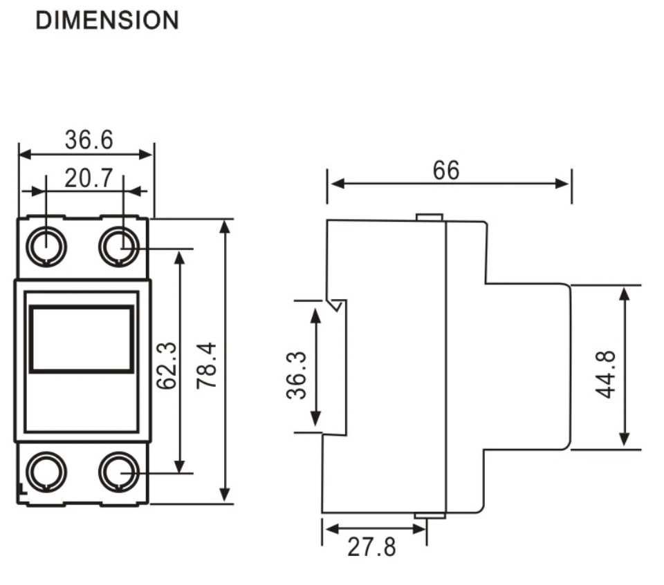 Лічильник електроенергії 1-фазний SDM220-EC/ECL на DIN рейку 220В 80А