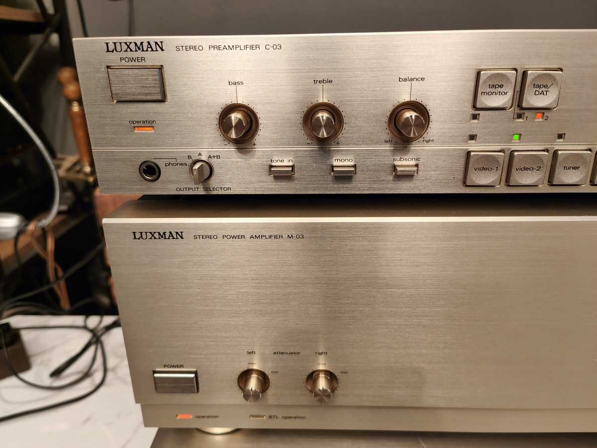LUXMAN M03 C03 ! Możliwość monobloków i 480w/8ohm ! Hi-END