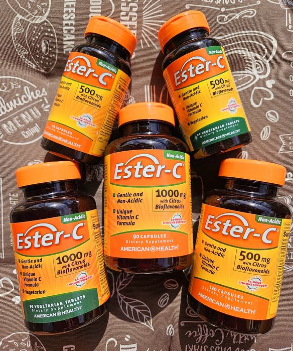 Витамин Ц С500 с1000 Эстер С vitamin C Ester-C 60 120 240 капсул