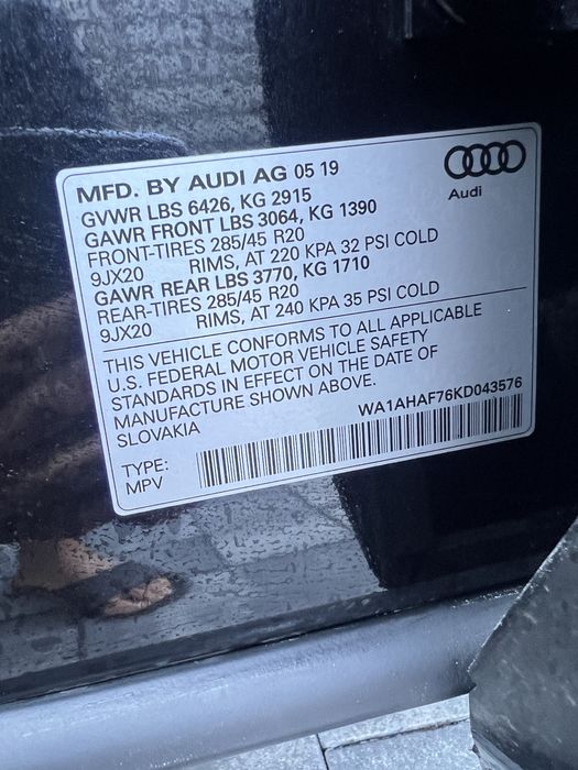 Audi q7 2019 Premium