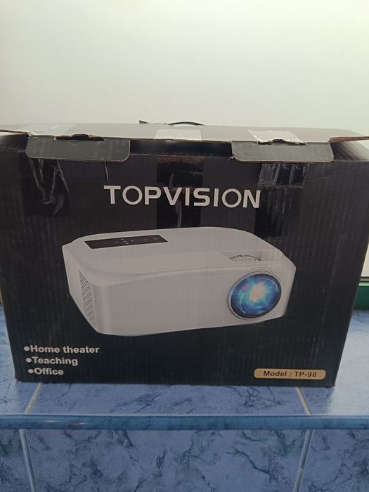 Projektor LCD TopVision TP-98 - rzutnik, biały