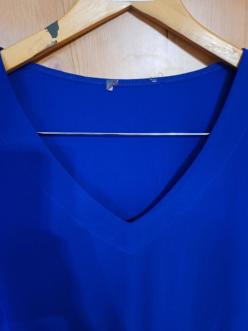 Bluzka r. 44 kobaltowa elegancka