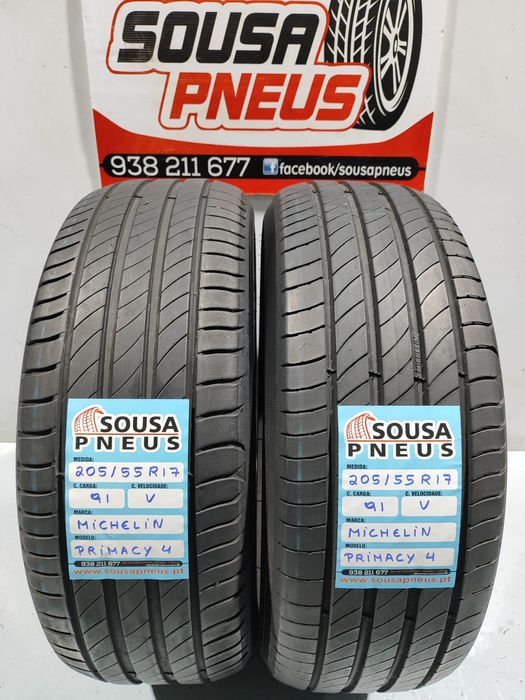 2 pneus semi novos 205-55R17 Michelin - Oferta dos Portes 120 Euros
