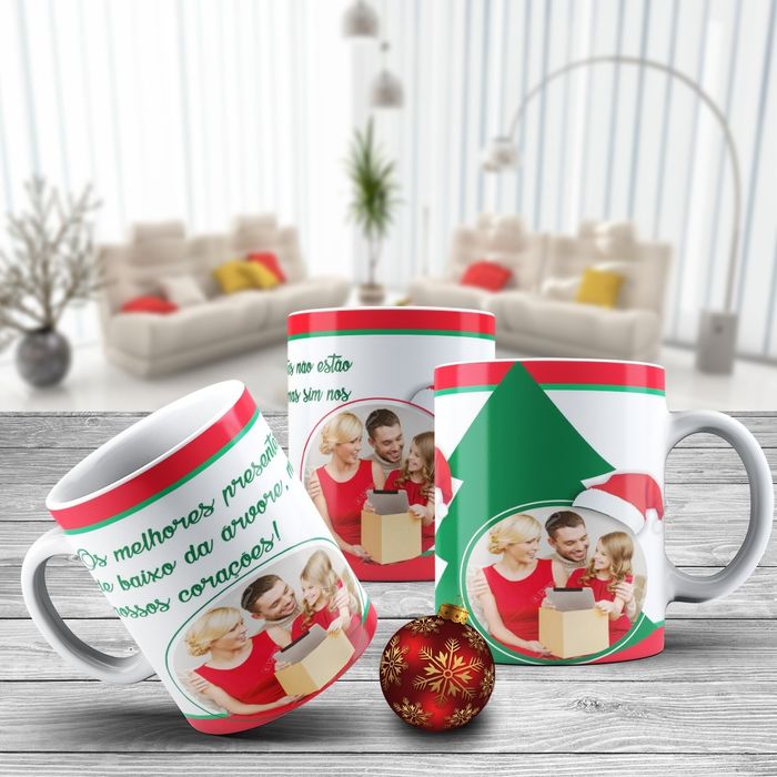 Canecas Personalizadas de Natal com fotos e nomes