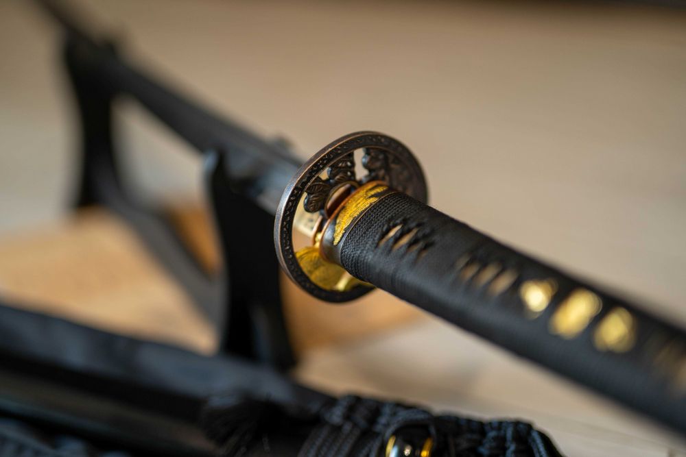 Miecz samurajski Japońska Katana Stal T10 Potrójne Zbrocze Warszawa