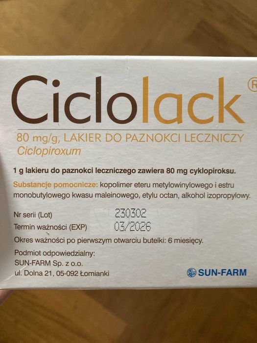 Ciclolack, 80 mg/g, lakier do paznokci leczniczy, 3 g, 1 butelka