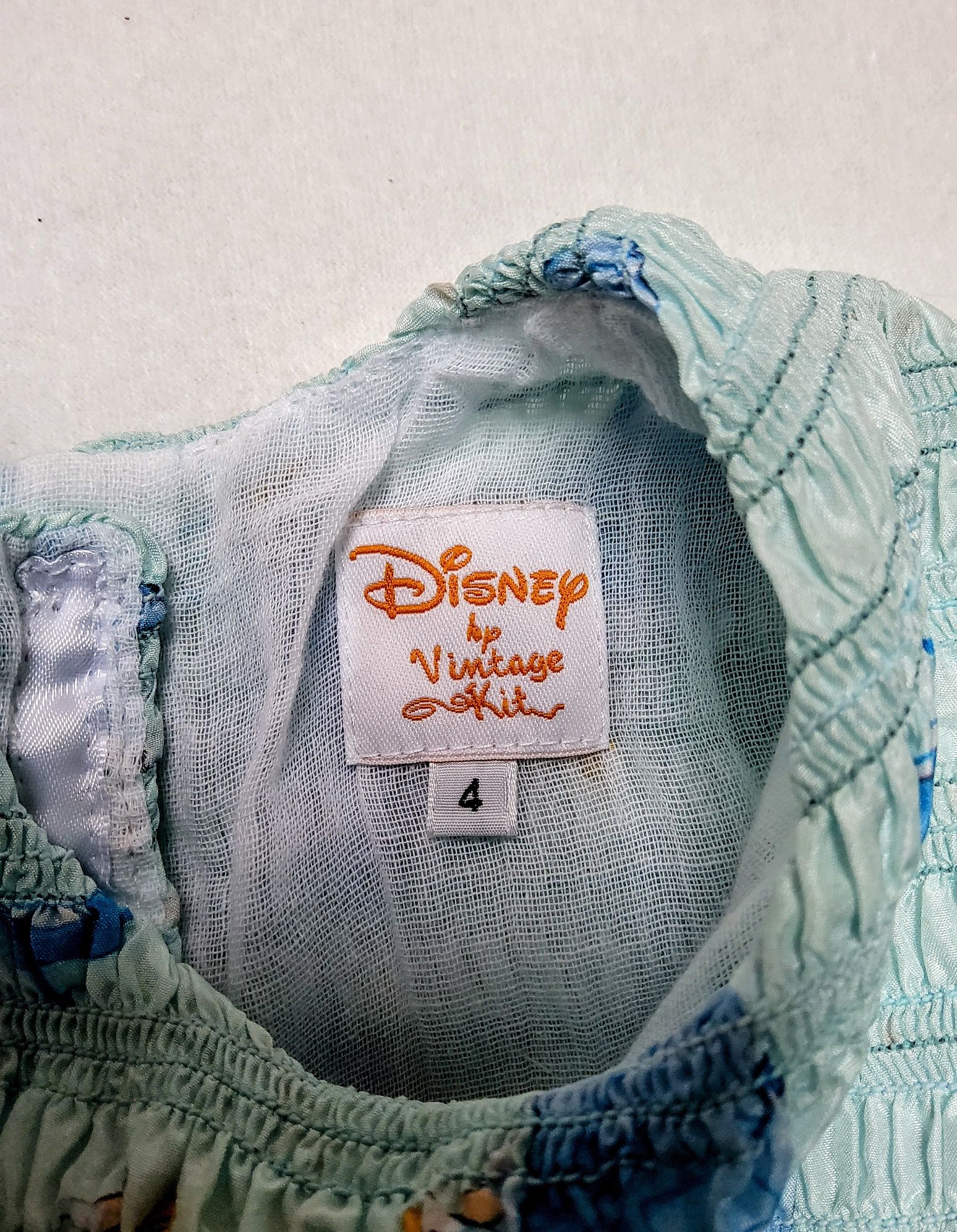 Vintage Kit - Disney - Sukienka 100 % jedwab - Kopciuszek na balu