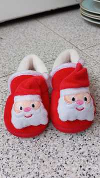 Pantufas bebé pai natal