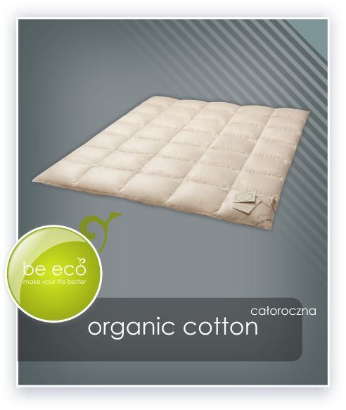 Kołdra AMZ ORGANIC COTTON całoroczna puch 90% 180x200cm Naturalny