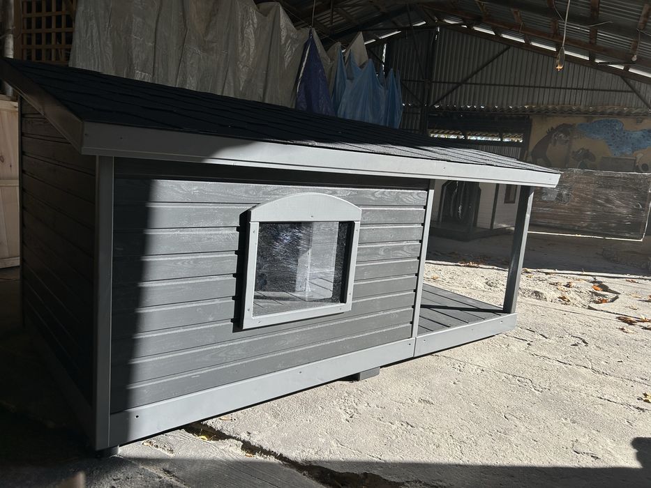 Велика утеплена буда для великих порід собак будка псам песикам собаці