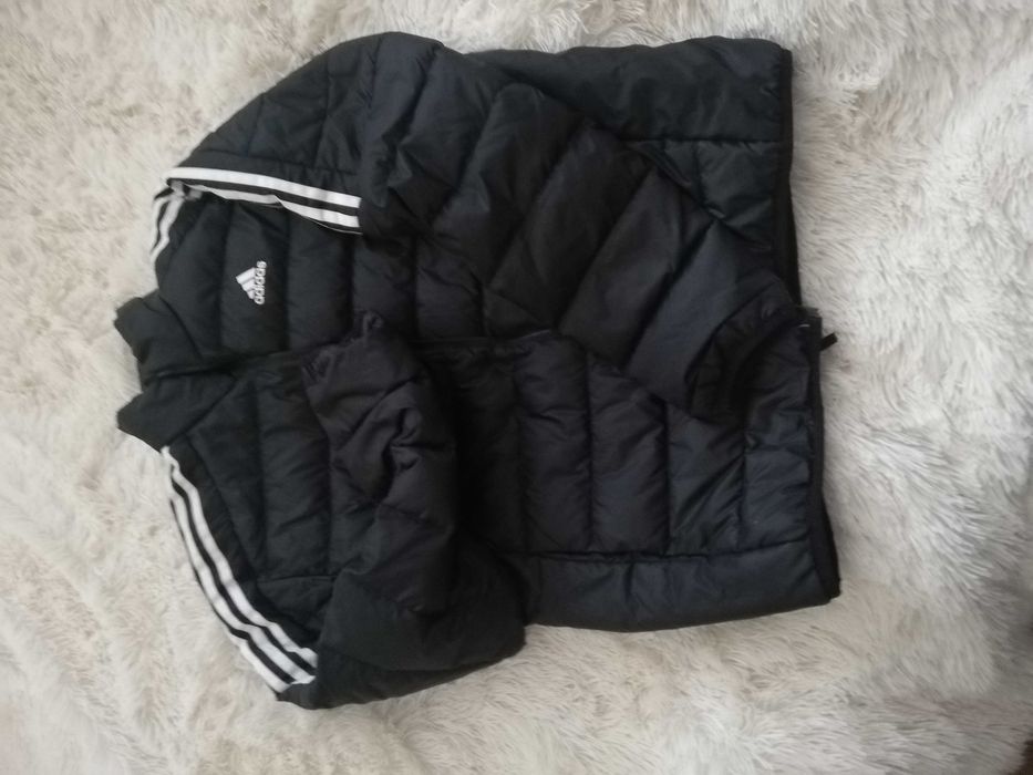 kurtka puchowa Adidas M L 38 40 czarna męska Essentials Down