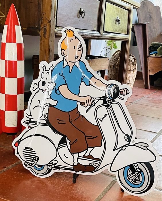 Placa esmaltada Tintin&Milu