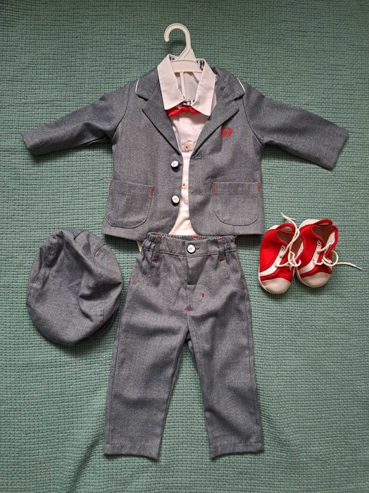 Ubranko na chrzest garnitur chłopiec 68