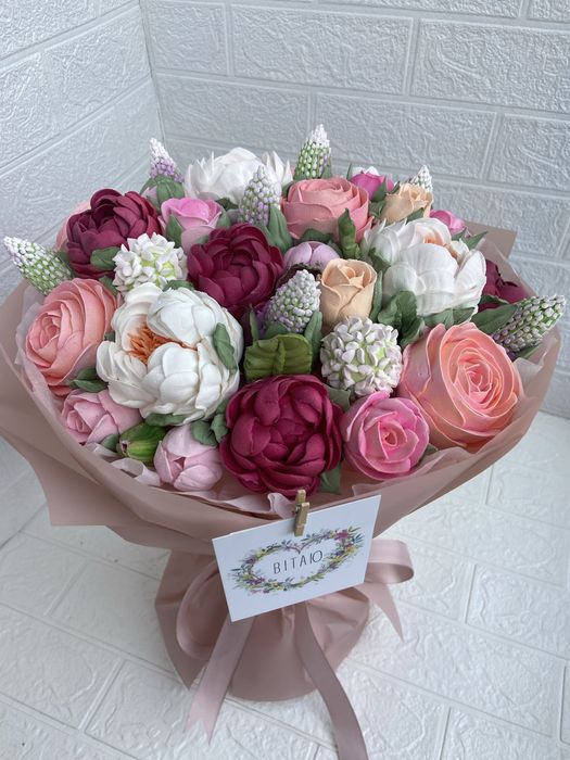 Эксклюзивные букеты цветов из зефира