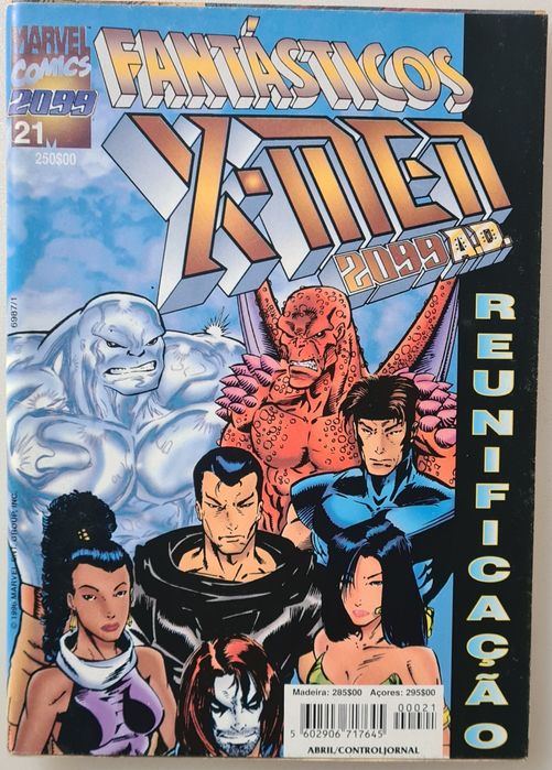Revistas (5) BD X-Men super heróis Marvel