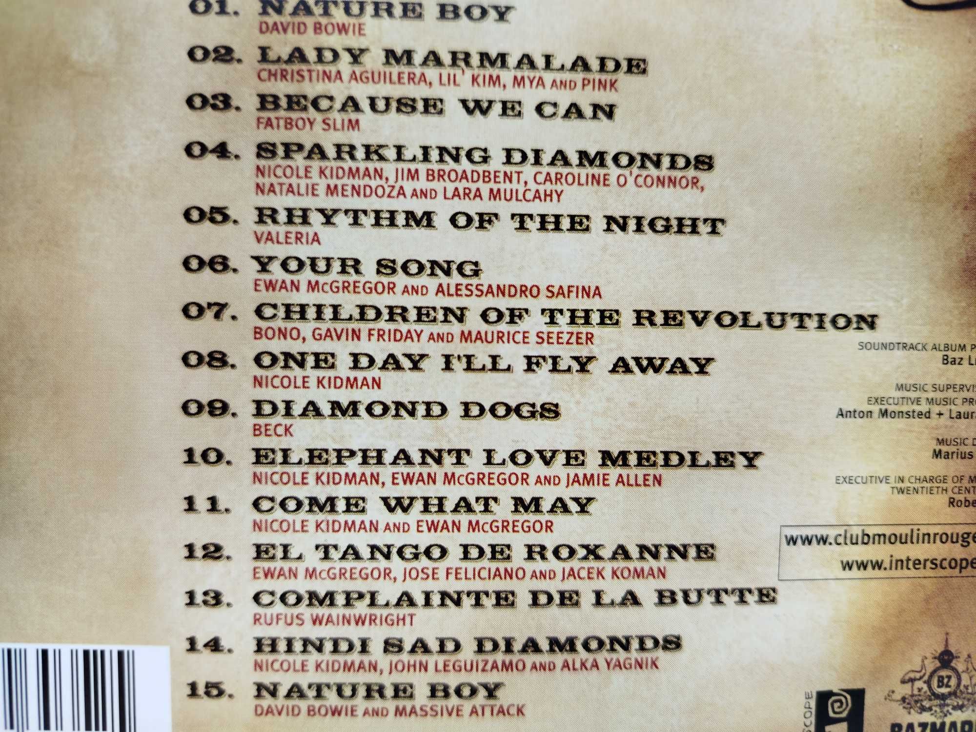 Moulin Rouge soundtrack CD Bowie Bono Kidman Beck Massive Attac