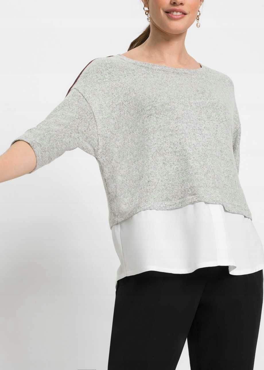 B.P.C bluza z koszulą 2w1 32/34.