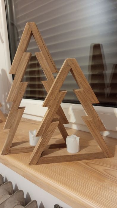 Zestaw dębowa choinka stroik ozdoba