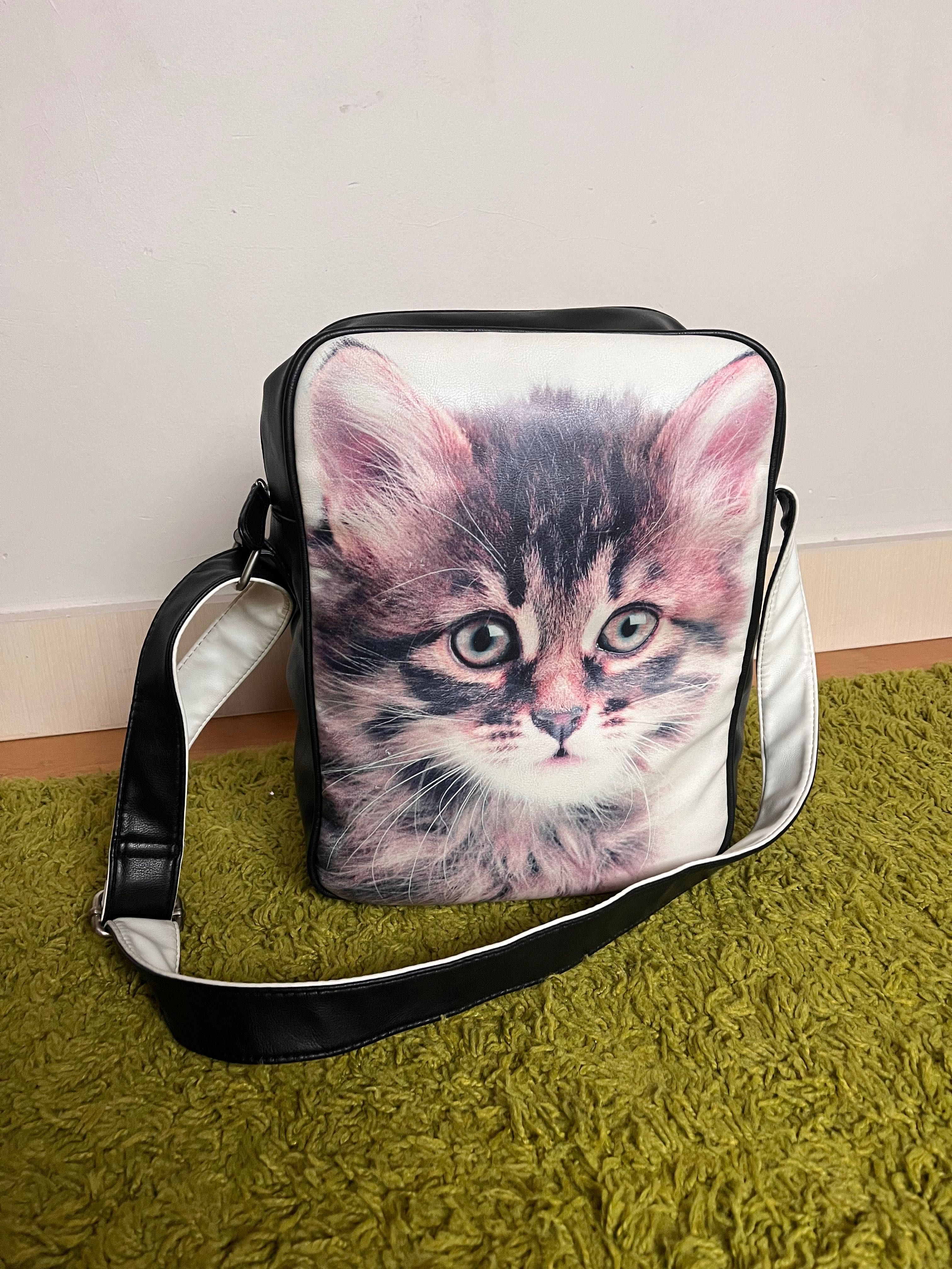 Torba z kotem skórzana