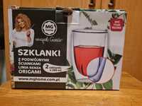 Szklanki z podwojnymi ściankami linia Renza MG Home nowe 2x 280ml