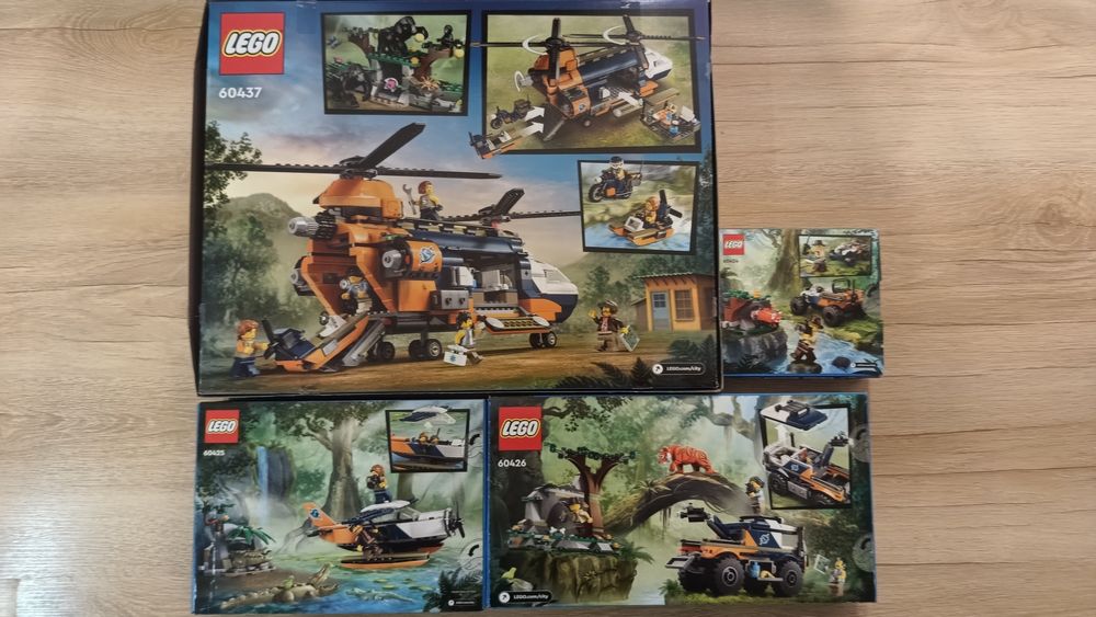 LEGO CITY 60424, 60425, 60426, 60437 Badacze dżungli