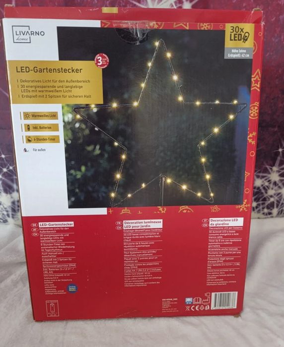 Livarno Home – Mrugająca Gwiazda Ogrodowa 30×LED