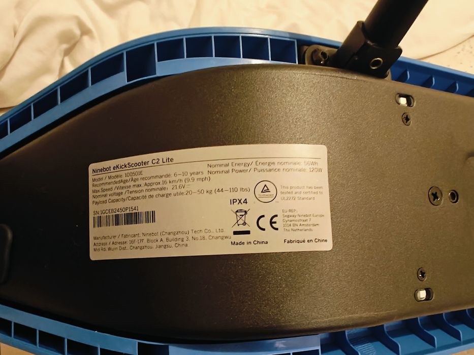 Hulajnoga elektryczna Segway C2 Lite nowa gwarancja do 20sierpnia 2027