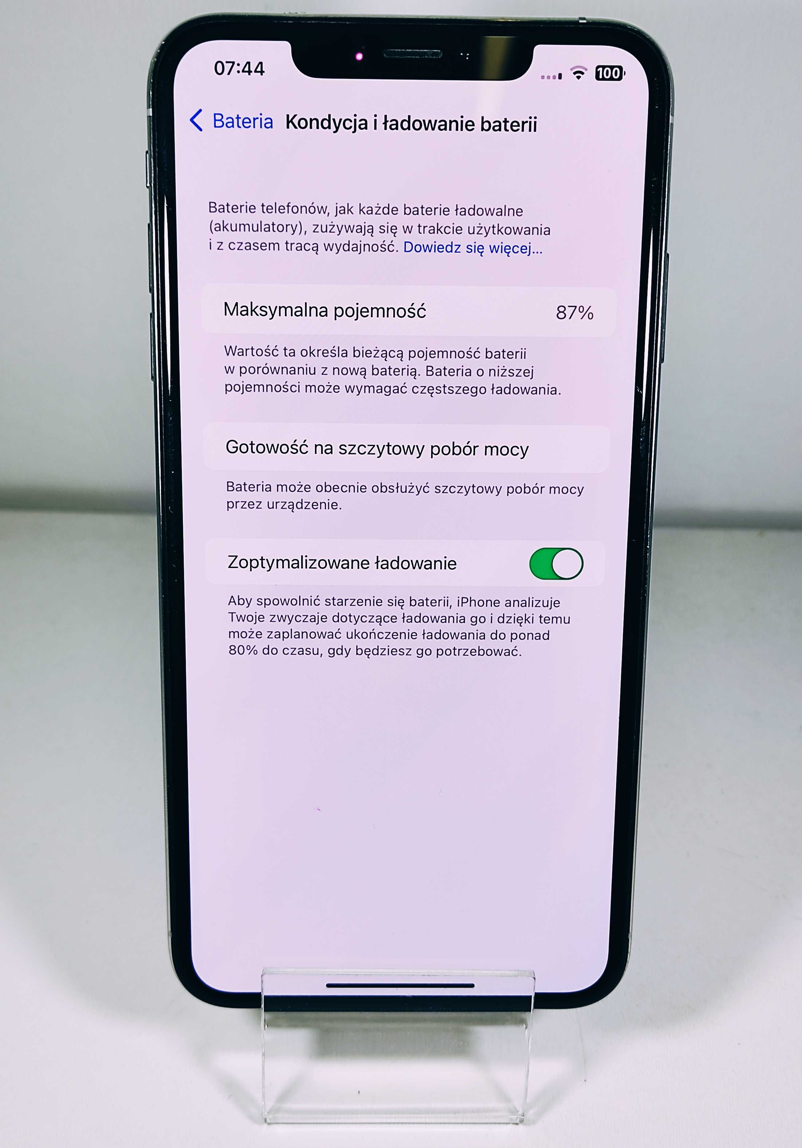 iPhone XS Max 64GB Silver Bateria 87% Gwarancja FVM Koszalin
