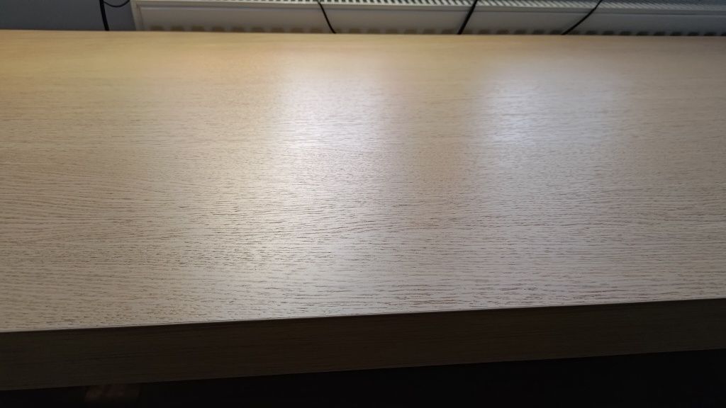 Biurko Malm IKEA z wysuwanym blatem, jasny dąb - stan idealny