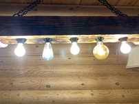 Lampa z belki loft rustykalna