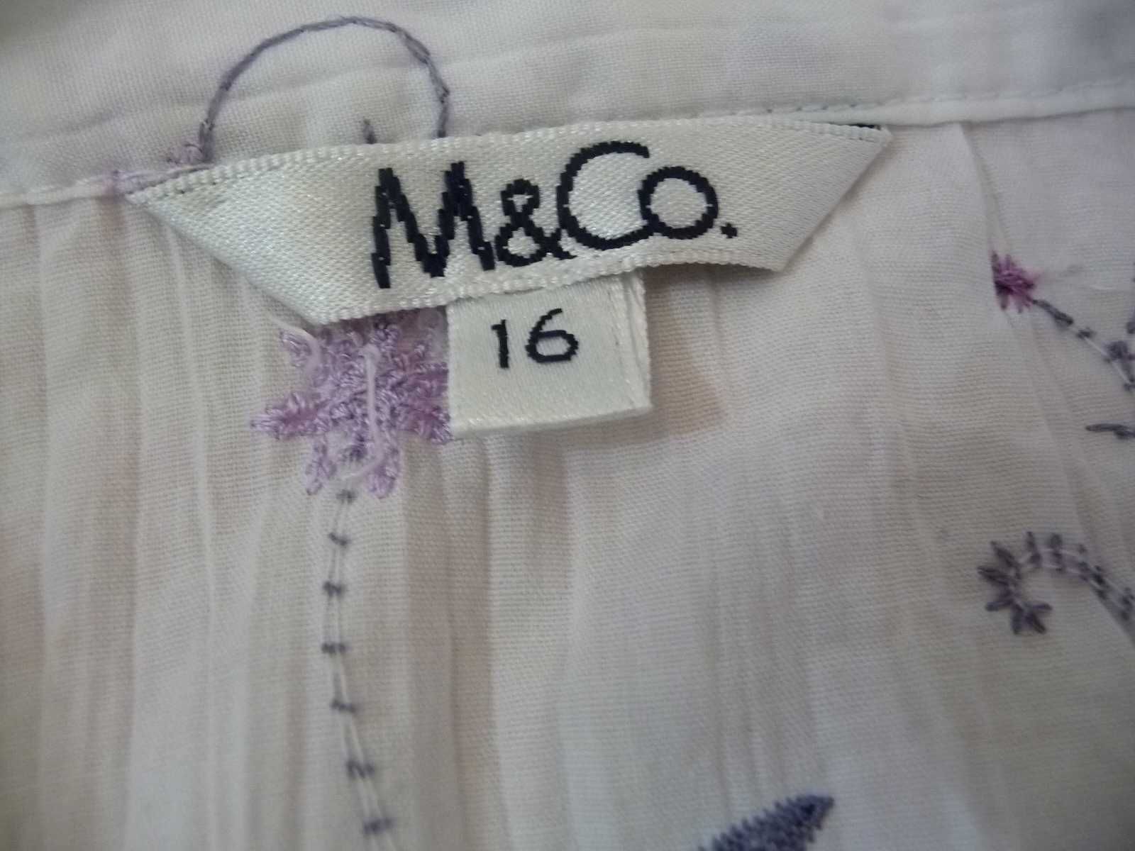 Блузка-рубашка с вышивкой "M & Co", XL