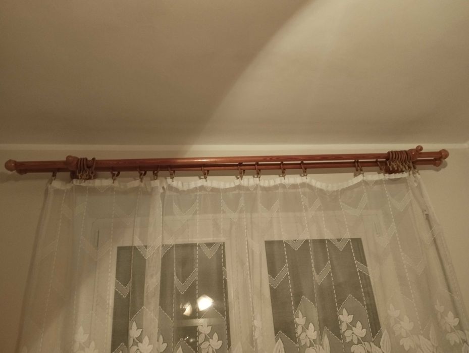 Karnisz drewniany podwójny