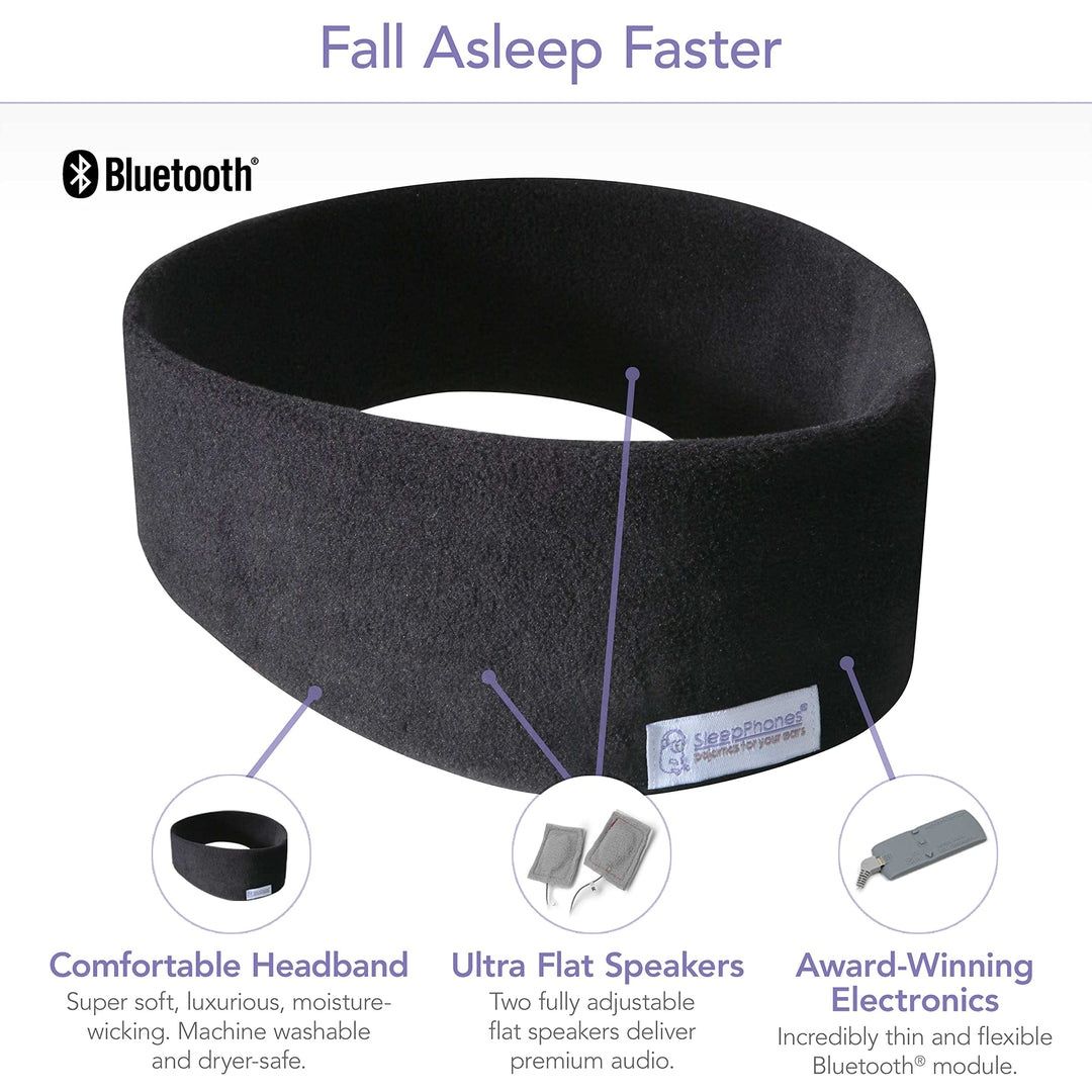 SleepPhones Wireless v8 Fleece Soft GrayGray - Pequeno Extra Pequeno