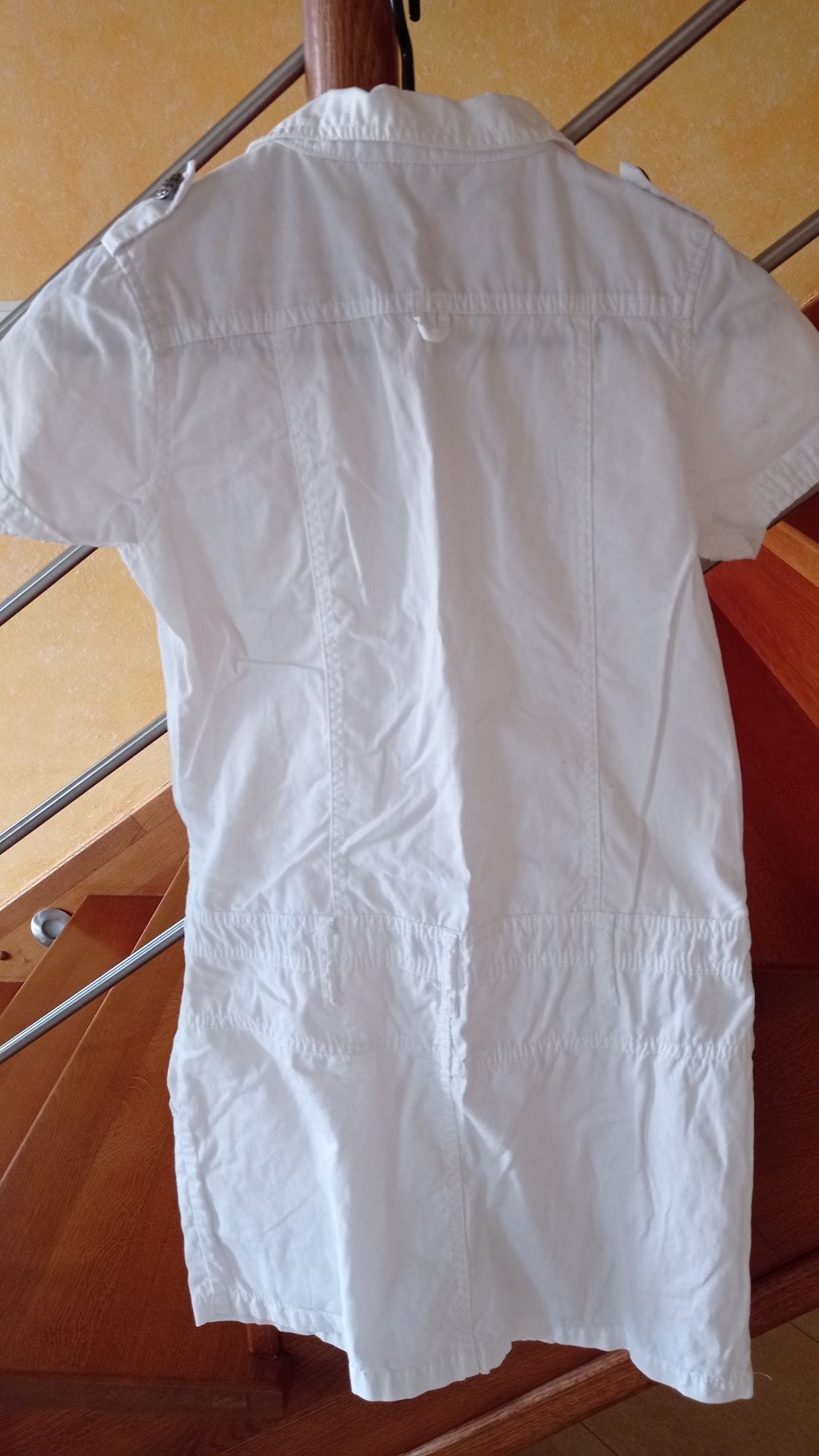 Biała sukienka dziewczęca szmijzerka 158