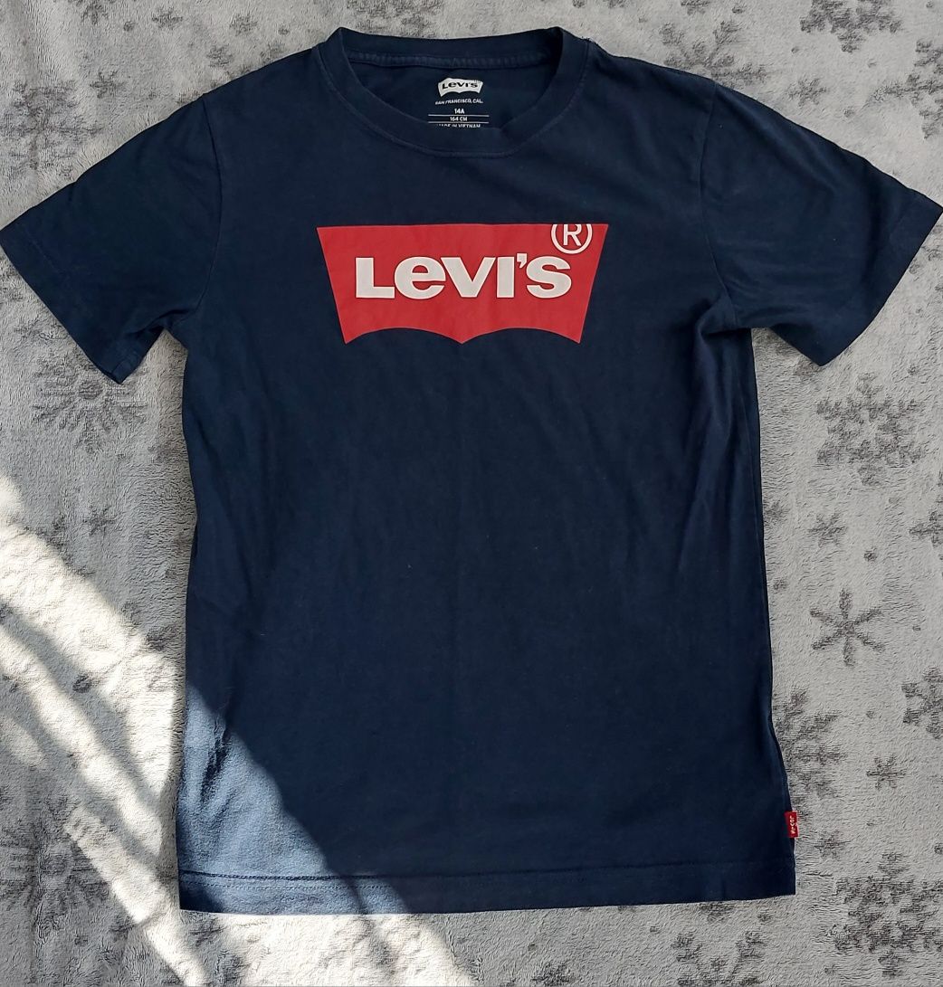 Koszulka T-shirt Levis granat 164 szkoła