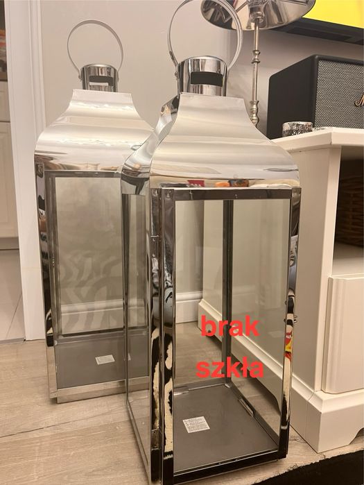 2 sztuki lampionów home&you - chrom duże 67/63