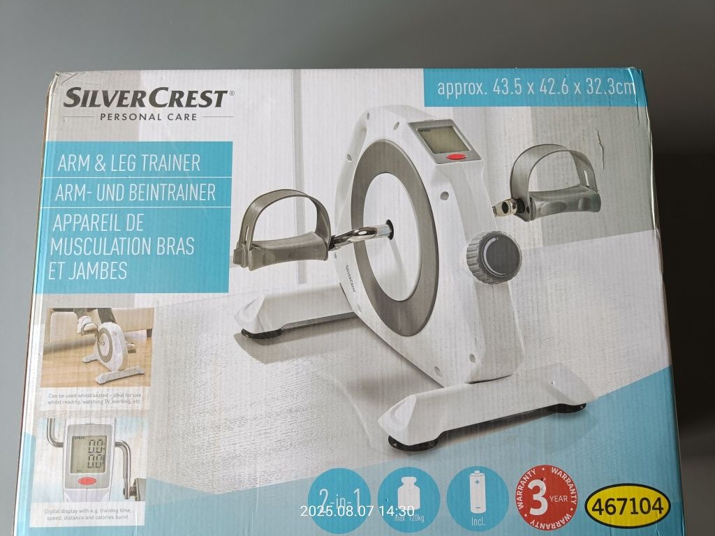 Rowerek pod biurko / trenażer rąk i nóg Silvercrest (rotor), nowy