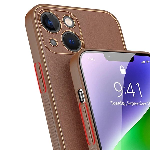 Dux Ducis Yolo etui iPhone 14 Plus elegancki pokrowiec ze skóry ekolog