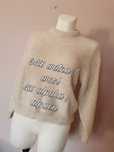 Scotch & Soda sweter wełniany wełna alpaka beżowy kremowy ecru S M