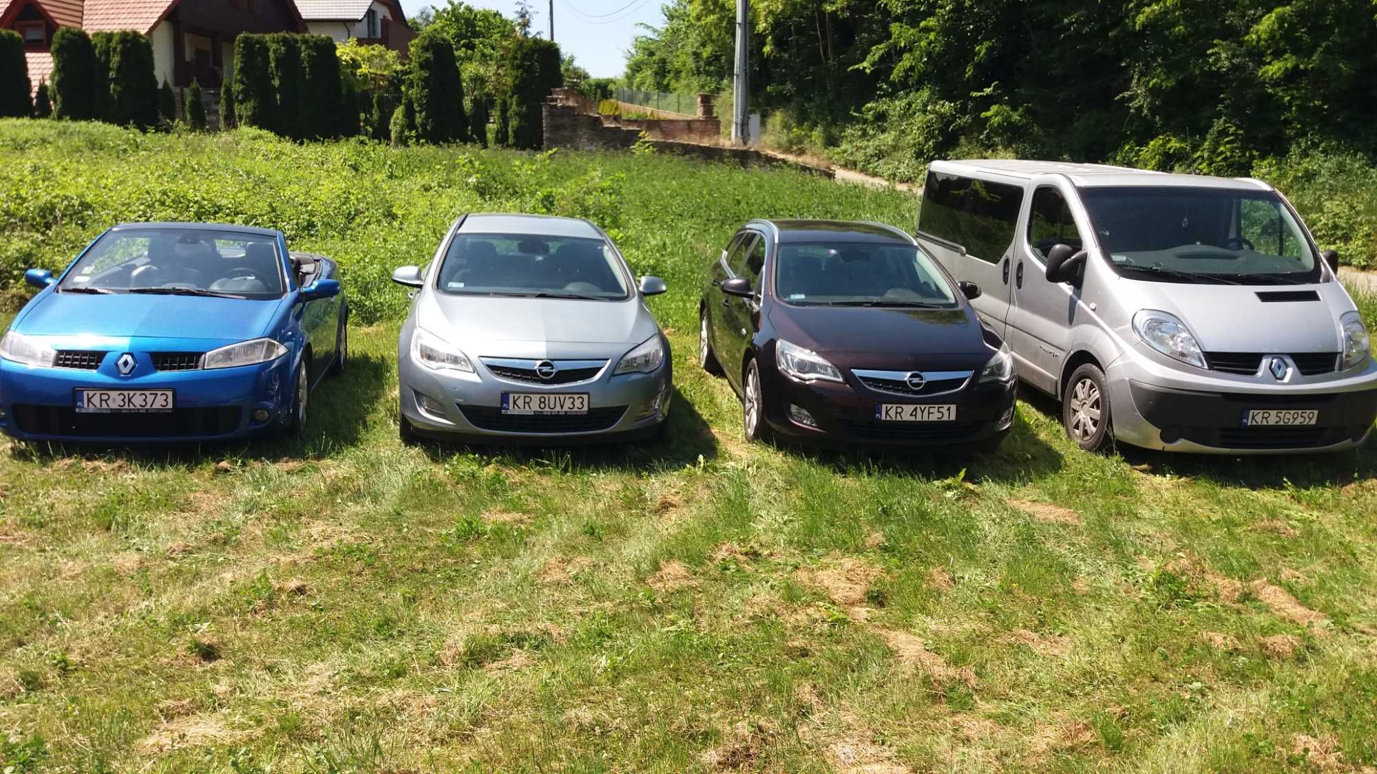 Wynajem Samochodów  Ople Astry Kombi Ben+Gaz Busy 9 os cabrio