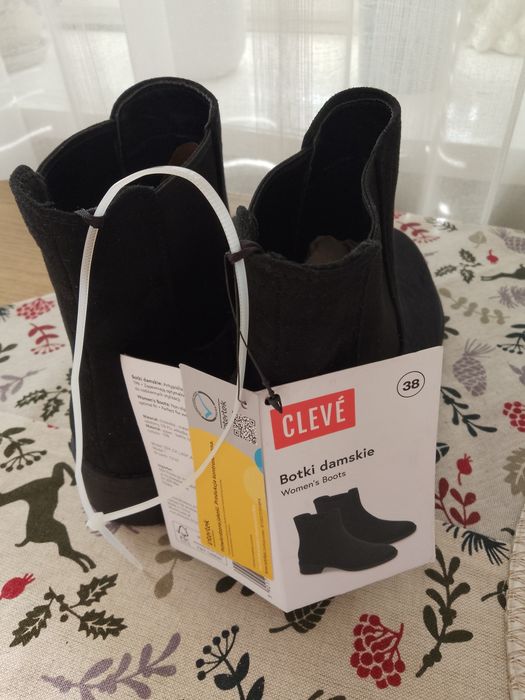 Botki damskie cleve rozmiar 38 nowe
